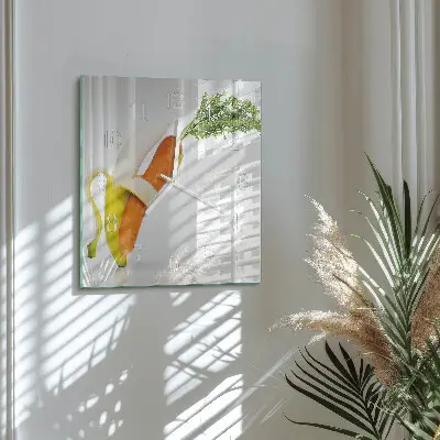 Relógio decoração Cenouras e bananas