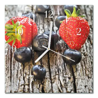 Relógio decoração Frutas vermelhas