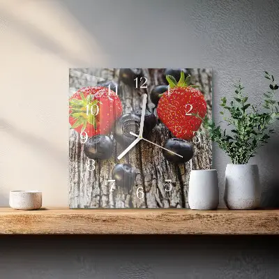 Relógio decoração Frutas vermelhas