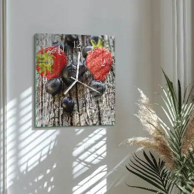 Relógio decoração Frutas vermelhas