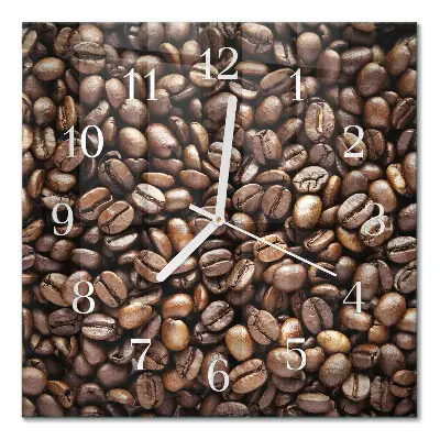 Relógio quadrado Grãos de café