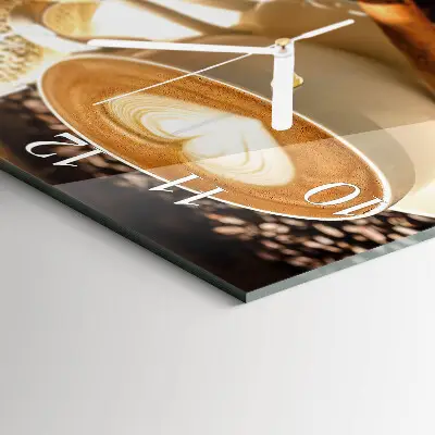 Relógio quadrado Coração de café