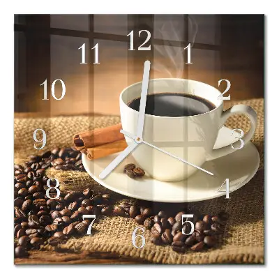 Relógio quadrado Café