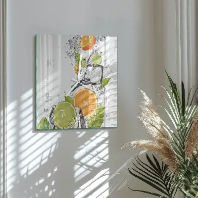 Relógio quadrado Frutas cítricas