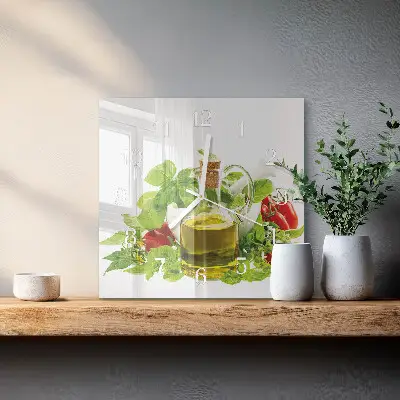 Relógio decoração óleo de manjericão