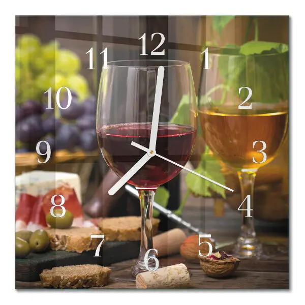 Relógio decoração Taças de vinho