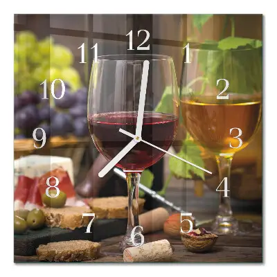 Relógio decoração Taças de vinho