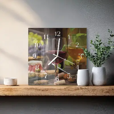 Relógio decoração Taças de vinho