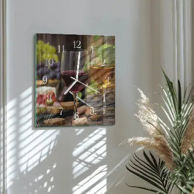 Relógio decoração Taças de vinho