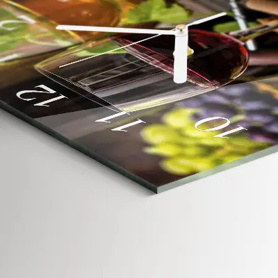 Relógio decoração Taças de vinho