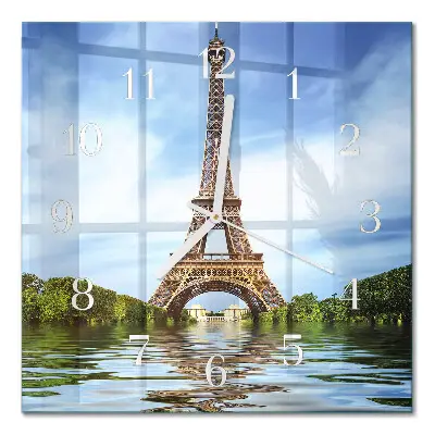 Relógio quadrado Torre Eiffel