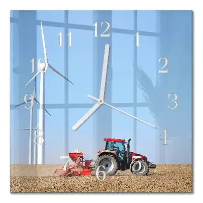 Relógio quadrado Campo de tratores