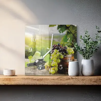 Relógio quadrado Vinho de uva