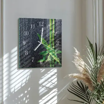 Relógio decoração Gotas e bambu