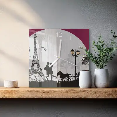 Relógio decoração Amor de Paris