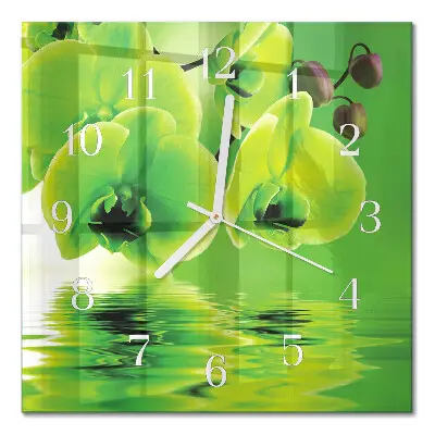 Relógio quadrado Orquídea