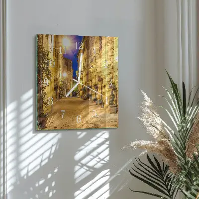 Relógio decoração Rua à noite