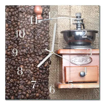 Relógio quadrado moedor de café