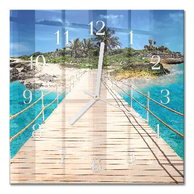Relógio quadrado Ponte na ilha