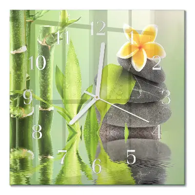 Relógio decoração Pedras de bambu