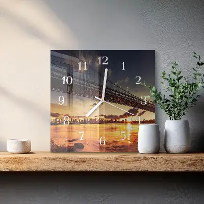Relógio decoração Ponte sobre o rio