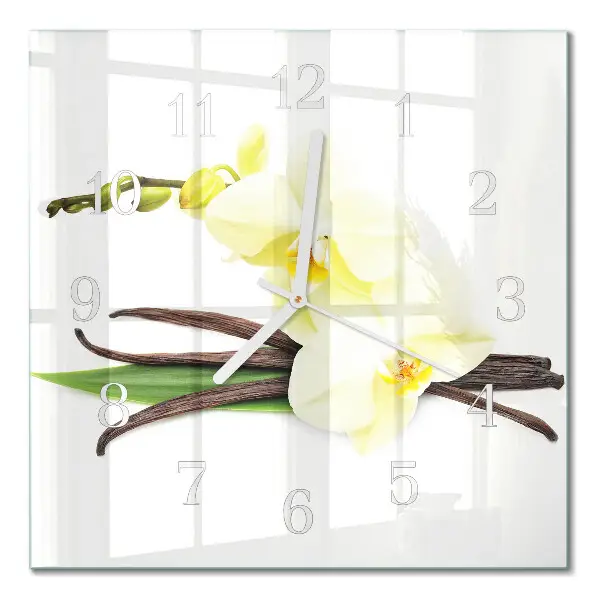 Relógio decoração Orquídea de baunilha
