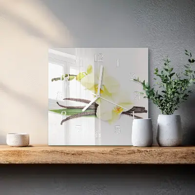 Relógio decoração Orquídea de baunilha