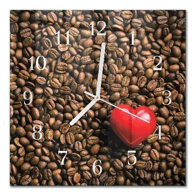 Relógio quadrado Grãos de café