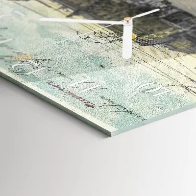 Relógio decoração Cartão postal