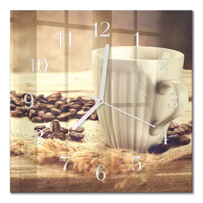 Relógio quadrado Café