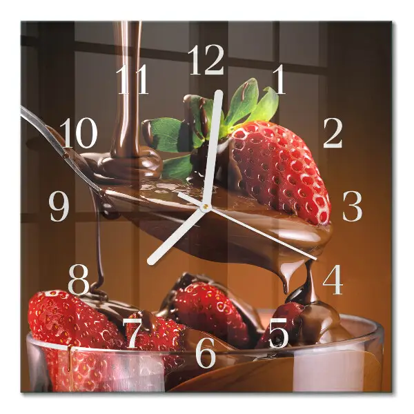 Relógio decoração Morangos cobertos de chocolate