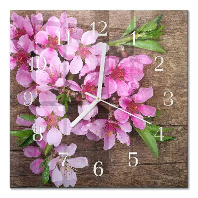 Relógio quadrado Flores