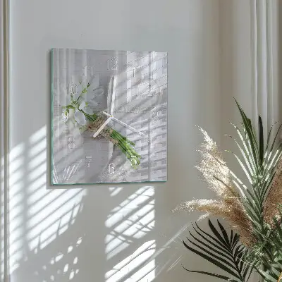 Relógio decoração Um buquê de flores
