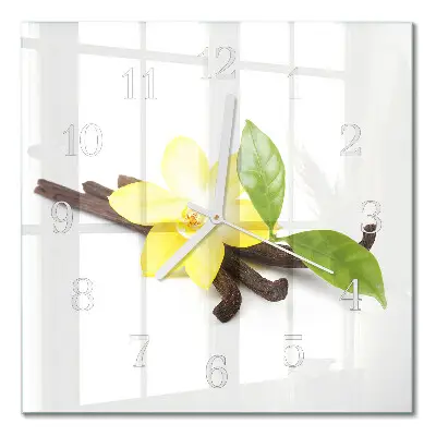 Relógio quadrado Orquídea de baunilha