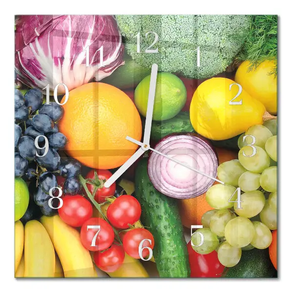 Relógio decoração Frutas e vegetais