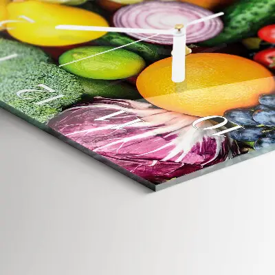 Relógio decoração Frutas e vegetais