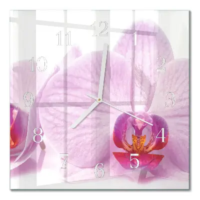 Relógio quadrado Orquídea