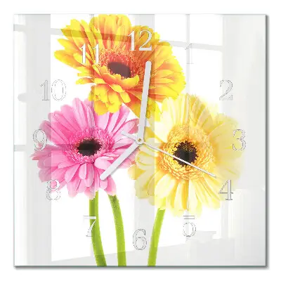 Relógio quadrado Flores