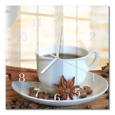 Relógio quadrado Café