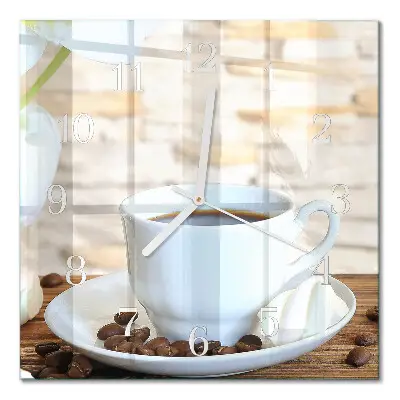 Relógio quadrado Café