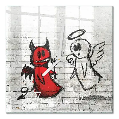 Relógio decoração Anjo Demônio