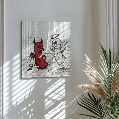 Relógio decoração Anjo Demônio