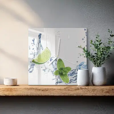 Relógio decoração Hortelã com limão