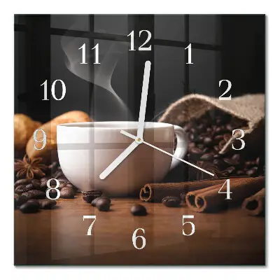 Relógio quadrado Café