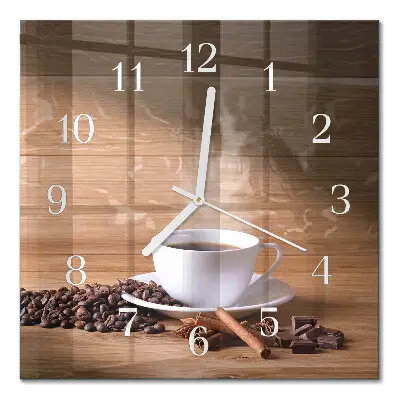 Relógio quadrado Café