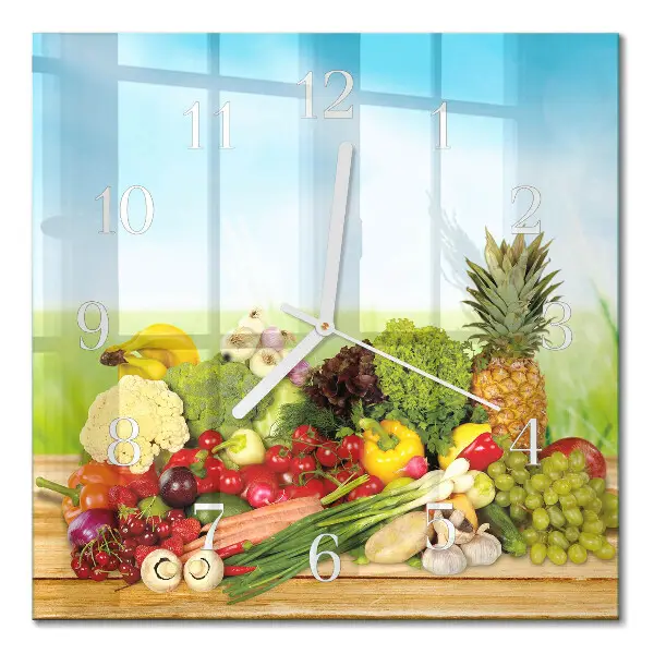 Relógio decoração Vegetais Frutas