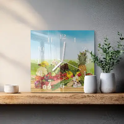 Relógio decoração Vegetais Frutas