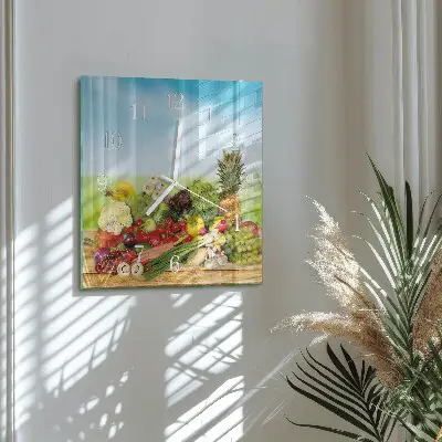 Relógio decoração Vegetais Frutas