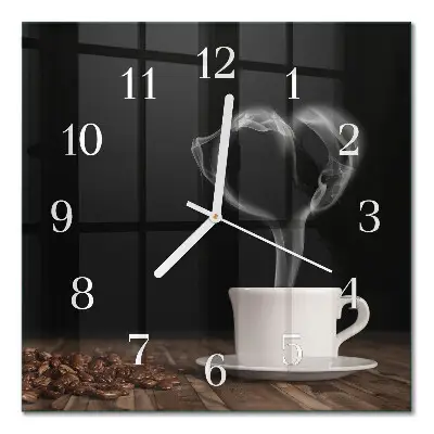 Relógio quadrado Café