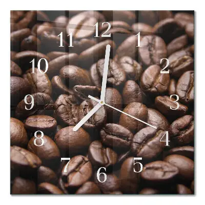 Relógio quadrado Grãos de café